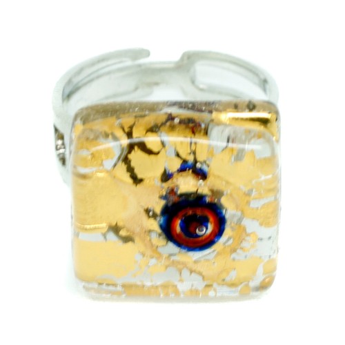 Murano vetro anello - oro, rosso