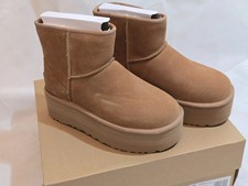Stivali UGG Autentici Classici Ultra Mini Platform Castagno uk 6 Nuovi