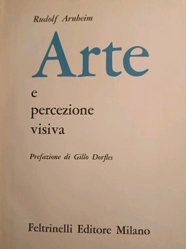 Rudolf arnheim arte - arnheim, e