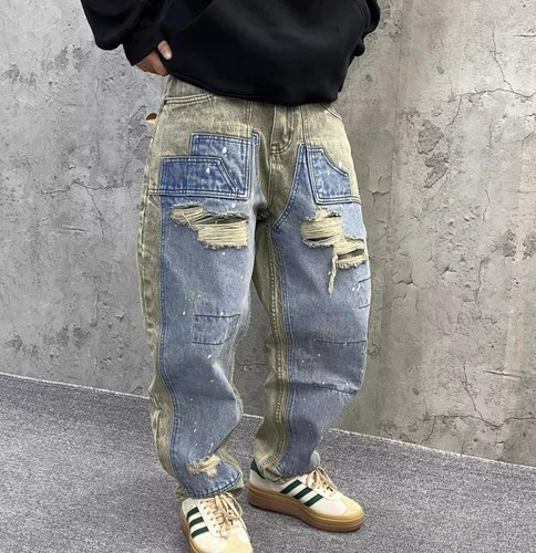 Jeans uomo blu kaki - , misto
