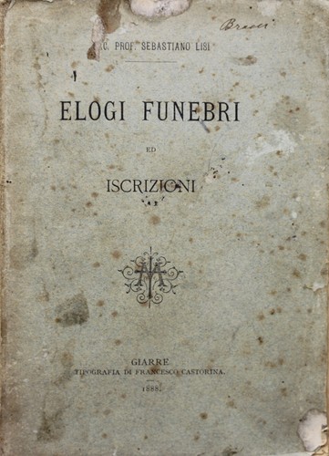 Libro elogi funebri - libro,