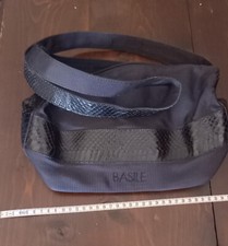 Borsa vintage Basile nera con inserti in pelle