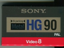 VIDEO 8/ Video cassetta TELECAMERA Sony 8 PAL HG90 Metal