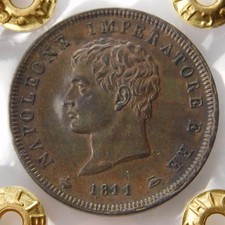 Napoleone I - 1 Soldo 1811 Milano - Periziata qFDC