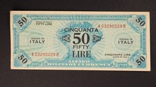 1943A ITALY 50 LIRE  BANK