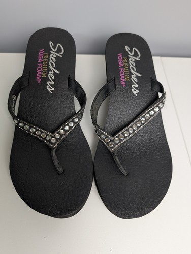 Sandali skechers neri bling - sandali,