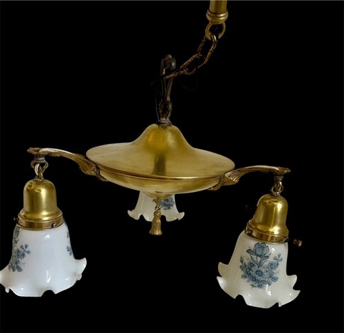 Lampadario vintage ottone - lampadario, in