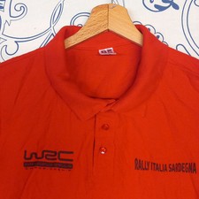 RALLY ITALIA SARDEGNA WRC CHAMPIONSHIP POLO ROSSA TEE XL AUTO GARE COMPETIZIONE 