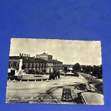 PONTEVICO IL CASTELLO E IL MON. AI CADUTI - Cartolina Bianco e Nero