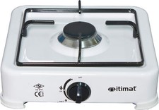 Itimat Fornello a Gas 1 Fuoco Potenza 1.5 Kw colore Bianco Senza Coperchio