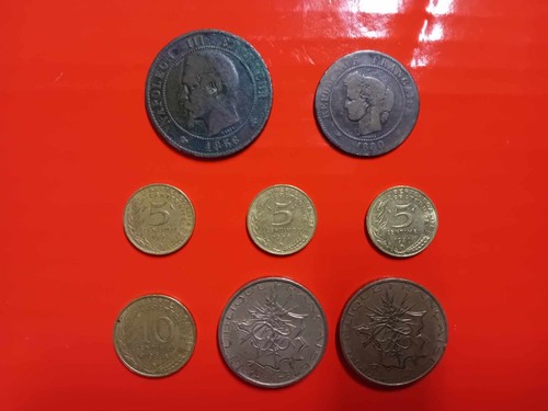 Monete francesi cent a - da, cent.