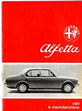 ALFA ROMEO USO E MANUTENZIONE