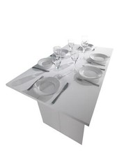 Terraneo Consolle allungabile Tavolo legno MDF 120x35/70x75h cm Bianco EL530