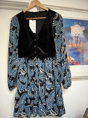 Abito gilet zara - abito, blu