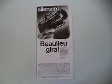 advertising Pubblicità 1967 CINEPRESA BEAULIEU SUPER 8
