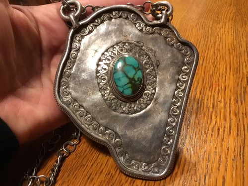 Enorme antica collana tibetana - collana,