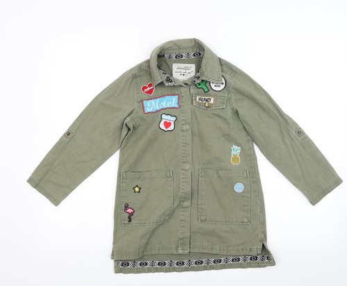 Cappotto giacca verde bambina