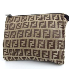 Autentica FENDI 2305.7N0006.028 Zucchino Pochette Tela Jacquard [Usato]