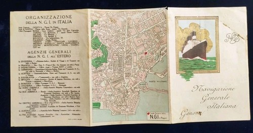 Depliant vintage navigazione - depliant,