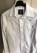 Camicia bianca junior JCT - Ragazzo Maniche Lunghe Con Logo ... Cotone