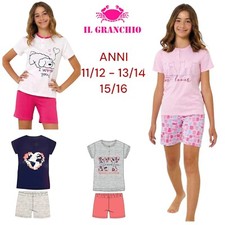 Pigiama ragazza bambina cotone
