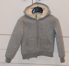 GIUBBETTO/FELPA BENETTON GRIGIO - UNISEX TAGLIA  7-8 ANNI 130cm