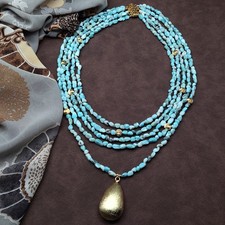 Collana pepita Larimar blu 5