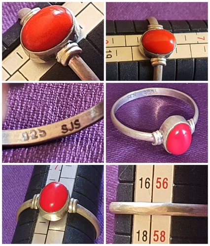 Anello corallo rosso - corallo, 🔴