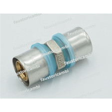 RACCORDO DRITTO PRESSARE TUBO MULTISTRATO 26X3 X 26X3 GIUNTO MANICOTTO RBM