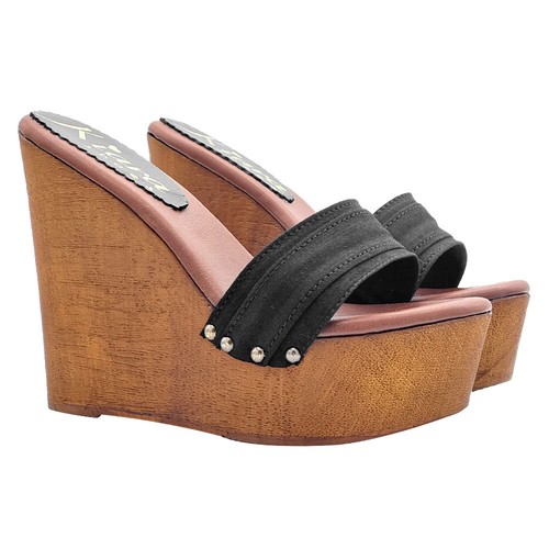 Zeppa zatteroni neri con - , tacco