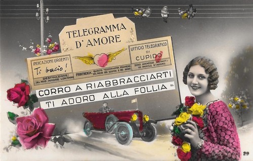 Telegramma amore corro a - d'amore.,