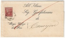 Antichi Stati Toscana - 1 crazia 1851 isolata rara su busta per Camaiore