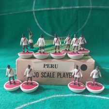 MINT Subbuteo Team HW PERU WORLD CUP 1970 NAMED ORIGINALE 100% RARA ETICHETTA!