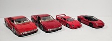 BURAGO-FERRARI 4 MODELLINI SC.1:24/1:18-TESTAROSSA/F40/458-PER PARTI DI RICAMBIO