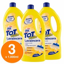 Smac Tot Giallo Lavaincera Detergente Pavimenti Ceramica Marmo Parquet 3x 1L