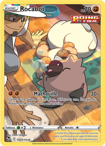 Carte pokémon rocabot - pokémon,