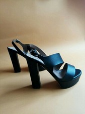 Sandali neri Albano tacco Alto E Plateau 37 usato mezza volta ottime condizioni 