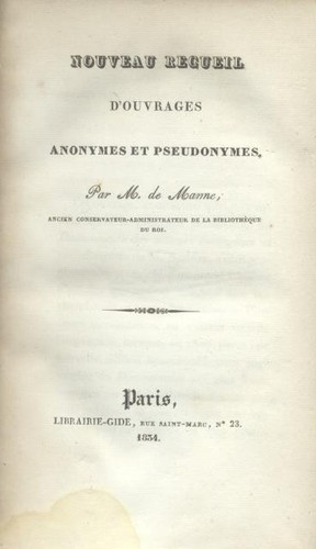 Manne louis nouveau - manne, de.
