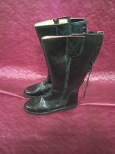 Stivali pattuglia pelle nera vintage CC benemerita polizia tg 43