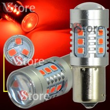2 LAMPADA LED Stop Luci Freni BA15S 1156 P21/5W 15SMD 2835 CANBUS ROSSO 12V 