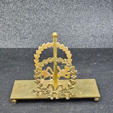 PORTALETTERE Fogli Porta lettere da Scrivania antico Stile Impero in Ottone Raro