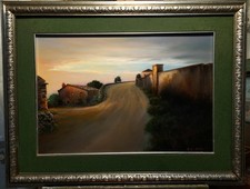 Quadro Paesaggio Olio Su Tavola53x36,5