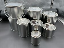 Barattoli in latta vuota per vernici e solventi con coperchio in varie misure 