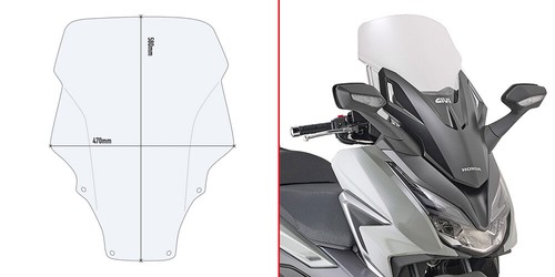 D1187st givi parabrezza - d1187st,