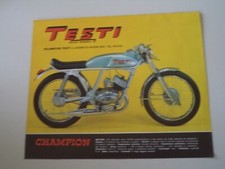 advertising Pubblicità 1970 MOTO TESTI CHAMPION 50