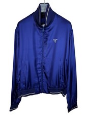 Prada giacca in seta blu con