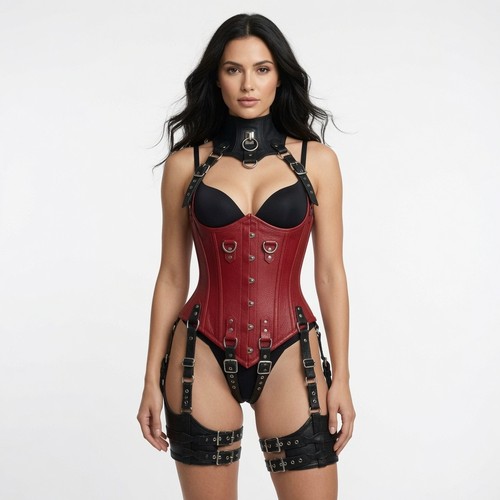 Costume steampunk donna pelle