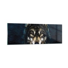 Quadro su Vetro 90x30cm Lupo