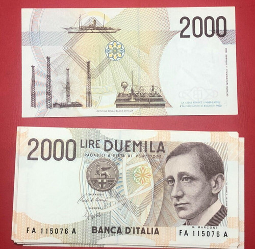 2000 lire guglielmo marconi - 2000,