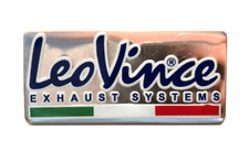 ADESIVO LEOVINCE ALLUMINIO 3D ALTE TEMPERATURE SCARICO EXHAUST CALORE LEO